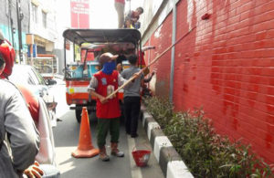 Pengecatan Flyover Pasar Kembang