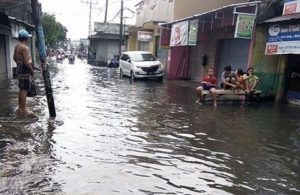 Kondisi banjir di Wedoro Waru Sidoarjo
