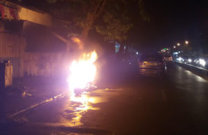 Sepeda Motor Terbakar di Tambak Rejo