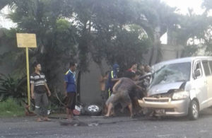 Kecelakaan Mobil, Pengemudi Terjepit