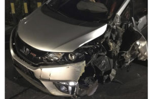 Kecelakaan Tunggal Mobil di A. Yani