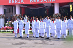 Suasana Peringatan HUT RI di Surabaya