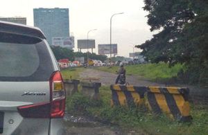 Kepadatan di Jalan Raya Taman