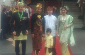 Jokowi dan AHY di Upacara HUT ke-74 RI