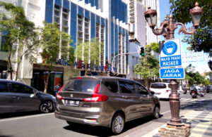 Transisi New Normal Tengah Kota Surabaya Ramai