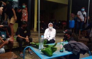 Mensos Kunjungi Posko Bencana di Ngetos Nganjuk