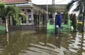 Kondisi banjir di Citraloka Sidoarjo, Rabu (17/2) pagi