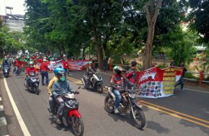 Unjuk Rasa Pengemudi Ojek Online