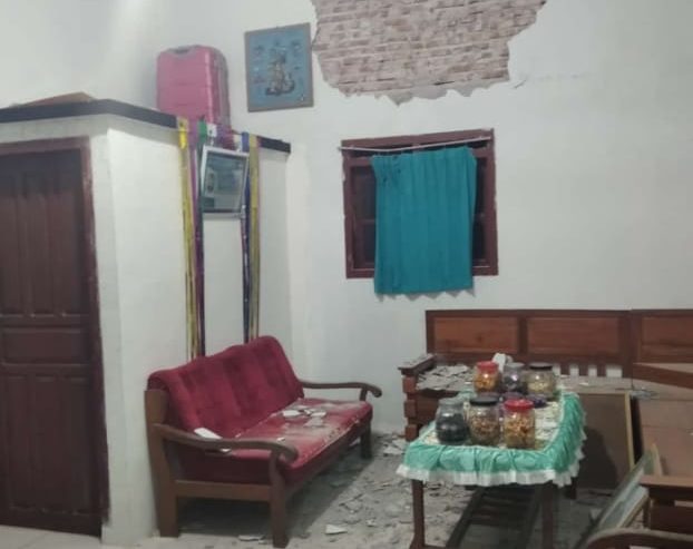 Dampak gempa Blitar Jumat (21/5) malam di Sumbermanjing Malang