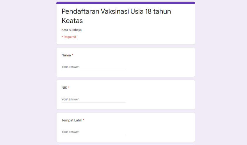 Vaksin 18 tahun bawah daftar Sudah Vaksin