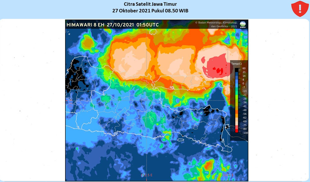 Cuaca hari ini di jawa timur 2021