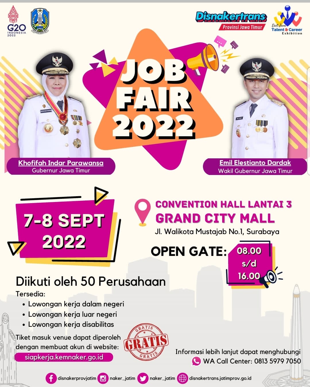 Job Fair Disnakertrans Jatim 2022 Sediakan 5000 Lowongan Kerja Suara Surabaya