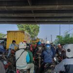 Boboh Gresik macet, Jumat (24/3) pagi imbas Truk mogok.