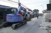 Proyek betonisasi jalan penghubung Desa Geluran Kecamatan Taman-Desa Suko Kecamatan Sukodono, Sidoarjo, Jawa Timur. Foto: Pemkab Sidoarjo