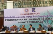 Eri Cahyadi Wali Kota Surabaya saat menghadiri forum diskusi peningkatan pelayanan kesehatan di Kota Surabaya, Selasa (8/8/2023). Foto: Meilita suarasurabaya.net