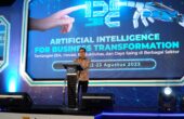 Nezar Patria Wakil Menteri Komunikasi dan Informatika dalam acara Indonesia Digital Conference di Bandung, Jawa Barat pada Selasa (22/8/2023). Foto: AMSI