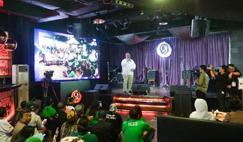 H. Deddy Harnoko Sucahyo Ketua Umum Surabaya Community periode 2023–2025 dalam acara Silaturahmi Nasional (Silatnas) 2023 Surabaya Community di Qi Lounge Sultan Hotel Senayan Jakarta pada 19 Agustus 2023. Foto: Surabaya Community