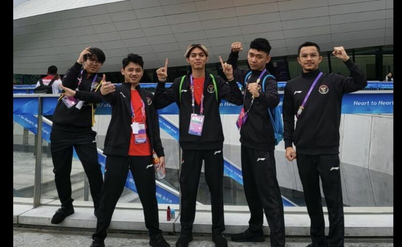 Tim nasional esports Indonesia nomor PUBG Mobile yang berlaga di Asian Games 2022 Hangzhou, China. Foto: PB ESI