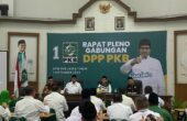 Suasana sebelum dimulainya Rapat Pleno Gabungan DPP PKB di Kantor DPW PKB Jatim, Jumat (1/9/2023). Foto: Wildan suarasurabaya.net