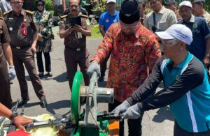 Pemusnahan Senpi Rakitan hingga Ganja Senilai 1 Miliar di Sidoarjo