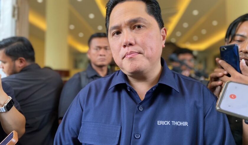 Erick Thohir Ketum PSSI, Sabtu (30/9/2023). Foto: Meilita suarasurabaya.net