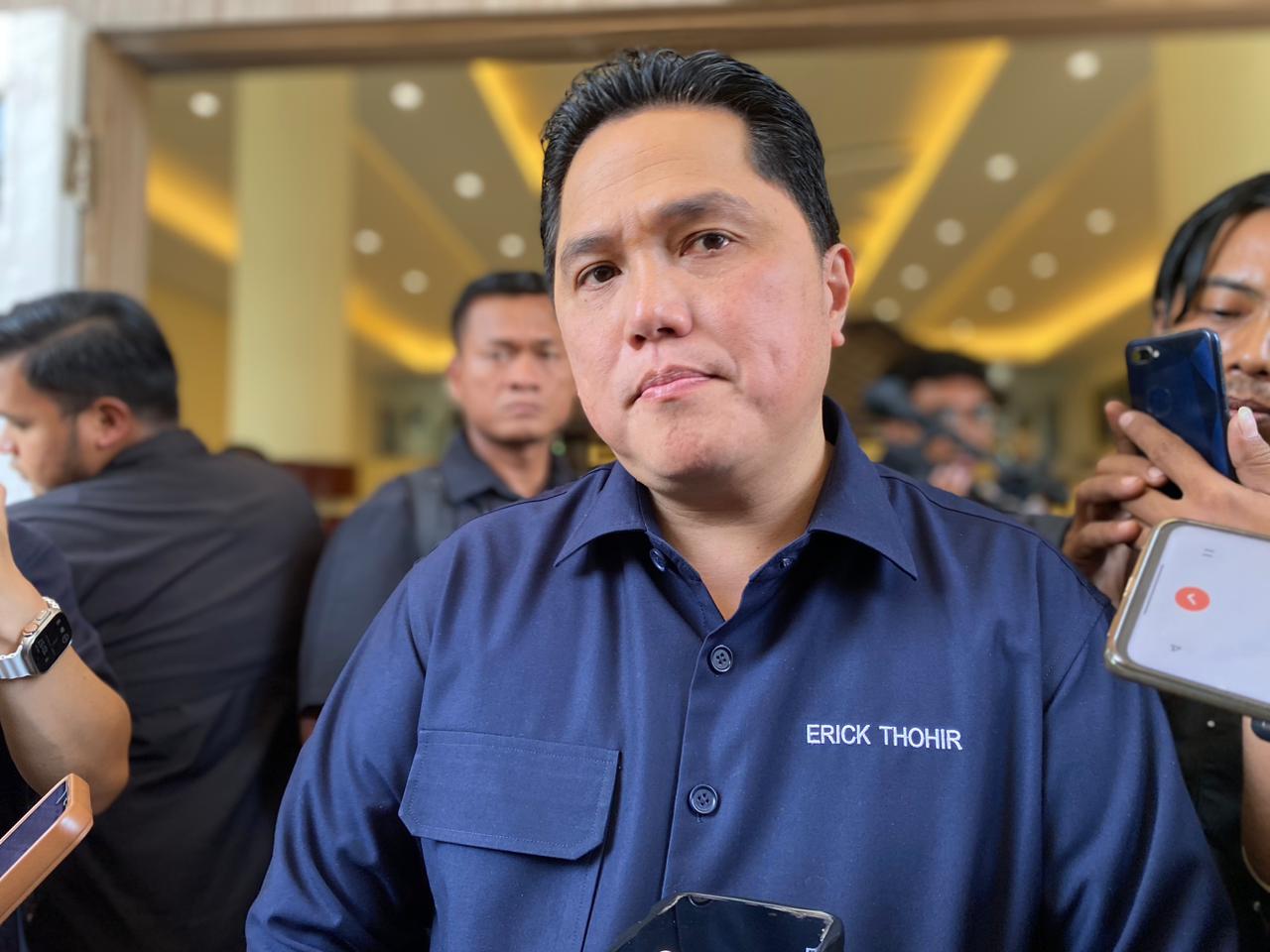 Erick Thohir Ketum PSSI, Sabtu (30/9/2023). Foto: Meilita suarasurabaya.net