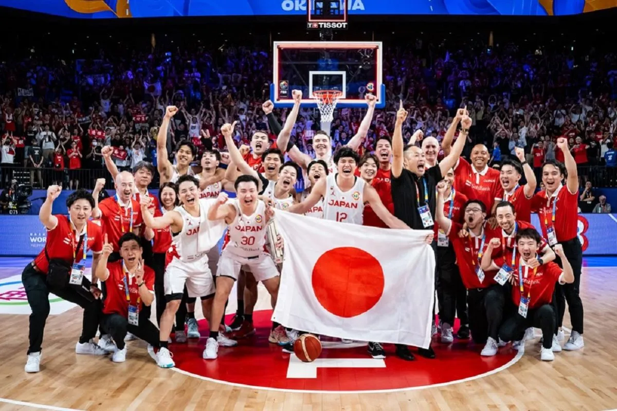 Jepang lolos ke Olimpiade Paris 2024 setelah menjadi tim terbaik Asia di ajang Piala Dunia FIBA 2023. Foto: FIBA