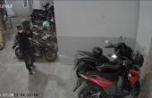 Aksi komplotan penjahat mencuri tiga sepeda motor sekaligus di sebuah kos-kosan di daerah Kapas Gading Madya, Selasa (12/9/2023). Foto: Istimewa