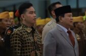 Prabowo Subianto Menteri Pertahanan didampingi Gibran Rakabuming Raka Wali Kota Solo menghadiri peringatan Hari Veteran Nasional 2023 di Universitas Sebelas Maret, Kota Surakarta, Jawa Tengah, Kamis (10/8/2023). Foto: Instagram Prabowo Subianto