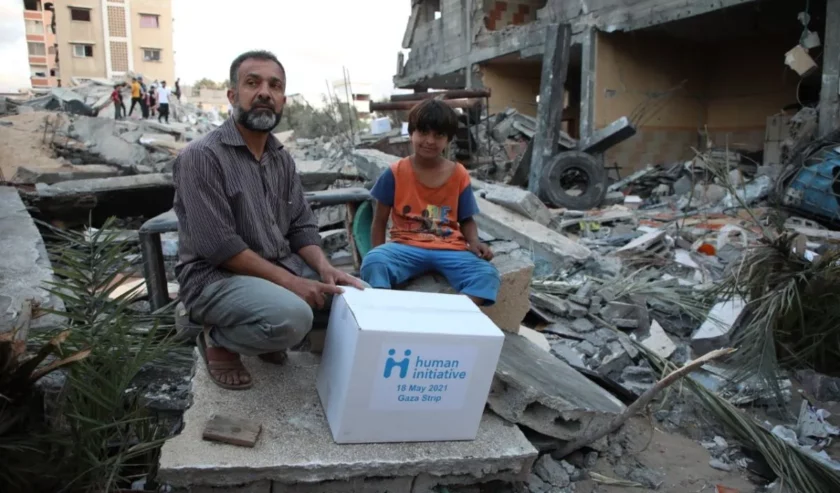 Human Initiative salurkan bantuan kemanusiaan di Jalur Gaza Palestina. Foto: Antara/Istimewa
