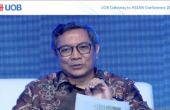 Yudo Dwinanda Priaadi Direktur Jenderal Energi Baru Terbarukan dan Konservasi Energi Kementerian ESDM memberikan pemaparan saat kegiatan UOB Gateway to ASEAN Conference 2023 di Jakarta, Rabu (11/10/2023). Foto: Antara