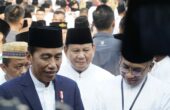 Joko Widodo Presiden Republik Indonesia saat menghadiri Apel Hari Santri di Monumen Tugu Pahlawan Surabaya, Minggu (22/10/2023). Foto: Dukut Suara Surabaya