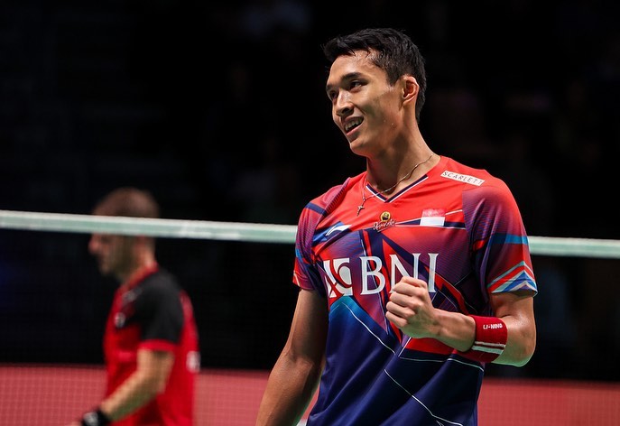 Jonatan Christie pemain tunggal putra Indonesia. Foto: Badmintonphoto_official