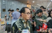 Budi Karya Sumadi Menteri Perhubungan menyampaikan keterangan kepada awak media di Jakarta, Selasa (21/11/2023). Foto: Antara