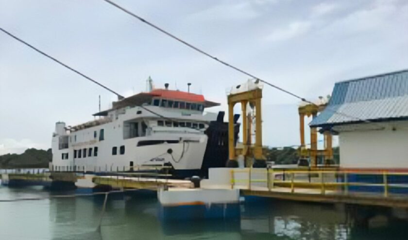 Kapal roro di Pelabuhan Telaga Punggur. Foto: Antara