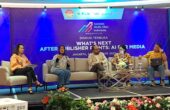 Ninik Rahayu Ketua Dewan Pers saat menjadi pembicara dalam diskusi terbuka "What's Next After Publisher's Right: AI For Media" di Hotel Ashley Wahid Hasyim, Jakarta, Jumat (24/11/2023). Foto: AMSI