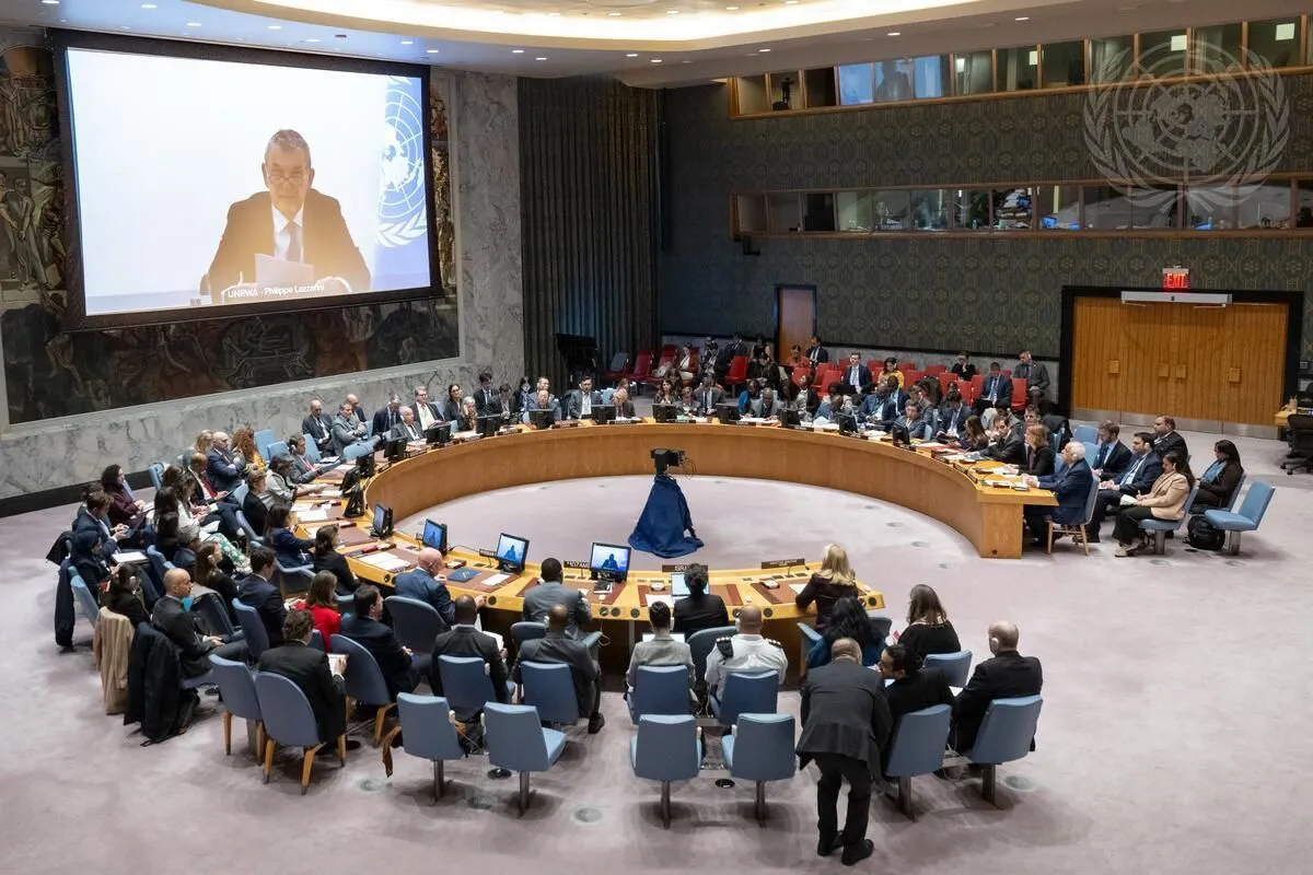 Dewan Keamanan PBB menggelar sidang darurat mengenai situasi di Timur Tengah, termasuk masalah Palestina di New York, Amerika Serikat, Senin (30/10/2023). Foto: UN Photo