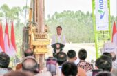 Jokowi Presiden dalam acara peletakan batu pertama dua rumah sakit besar di kawasan IKN. Foto: Instagram @jokowi