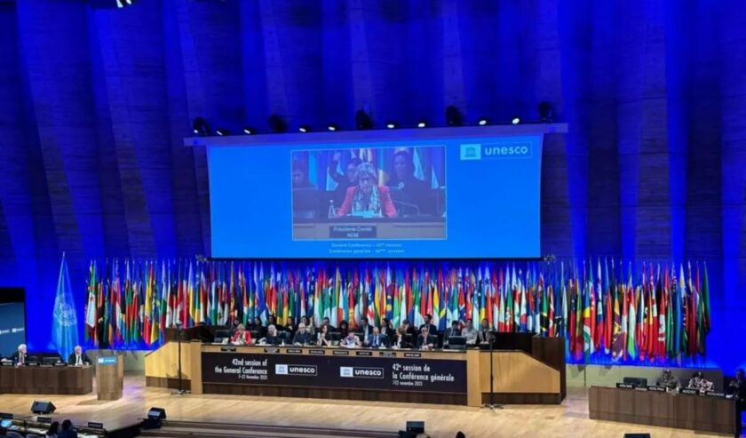 Acara Konferensi Umum UNESCO ke-42 di Paris, Perancis, Kamis (16/11/2023). Foto: Antara