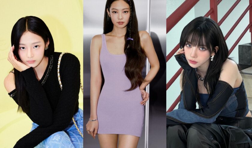 (Kiri ke kanan) Minji NewJeans, Jennie Blackpink, dan Karina Aespa puncaki brand reputation anggota girl group bulan November 2023. Foto: Berbagai