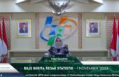 Pudji Ismartini Deputi Bidang Statistik Distribusi dan Jasa BPS dalam Rilis Perkembangan Indeks Harga Konsumen Oktober 2023 di Jakarta, Rabu (1/11/2023). Foto: Tangkapan layar YouTube
