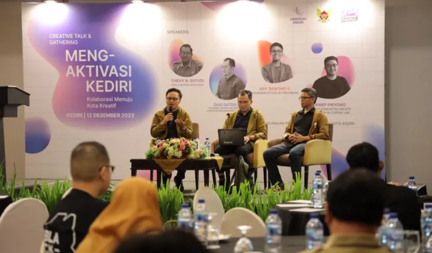 Kegiatan edukasi ekonomi kreatif di Kediri, Jawa Timur. Foto: Pemkot Kediri