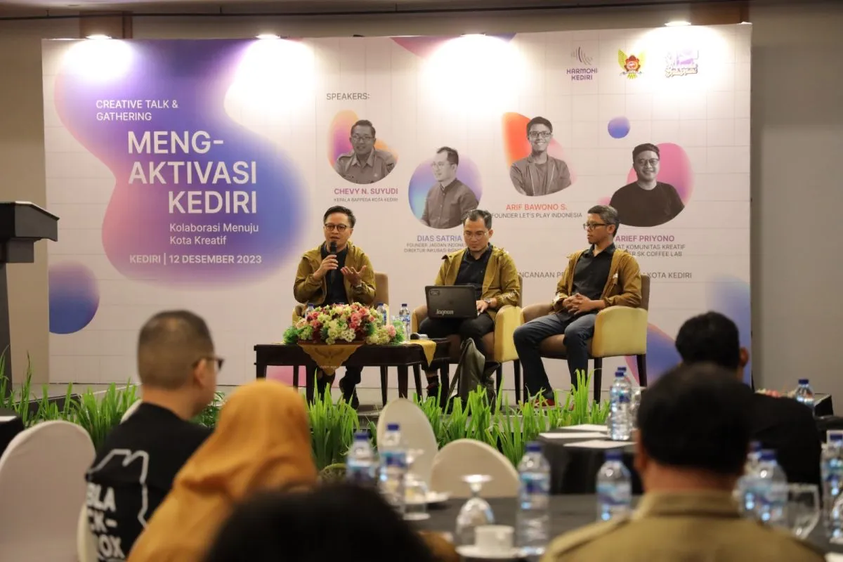 Kegiatan edukasi ekonomi kreatif di Kediri, Jawa Timur. Foto: Pemkot Kediri