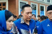 Agus Harimurti Yudhoyono Wakil Ketua Dewan Pengarah TKN Prabowo-Gibran di Tangerang, Banten, Jumat (8/12/2023). Foto: Antara