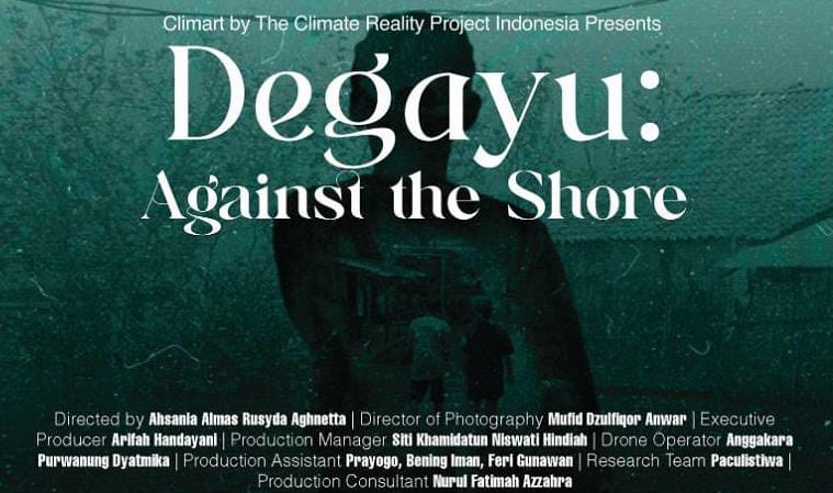 Poster film dokumenter Indonesia "Degayu: Against the Shore". Foto: Instagram @climaterealityina