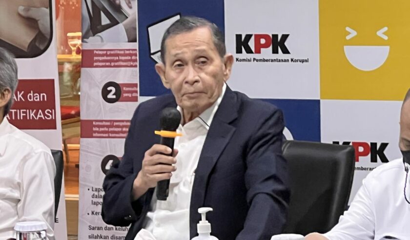 Arsip - Ketua Dewan Pengawas KPK Tumpak Hatorangan Panggabean dalam konferensi pers di Gedung ACLC KPK, Jakarta, Senin (19/6/2023). Foto: Antara
