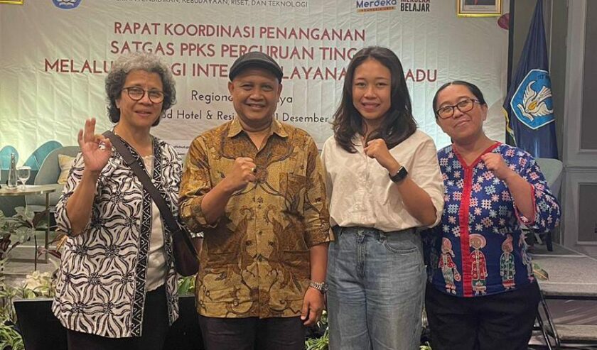 Kemendikbud melalui LLDIKTI Wilayah VII Jawa Timur menunjuk Ubaya sebagai perguruan tinggi swasta yang menjadi koordinator satuan tugas Pencegahan dan Penanganan Kekerasan Seksual (PPKS) untuk wilayah Jatim. Foto: Ubaya