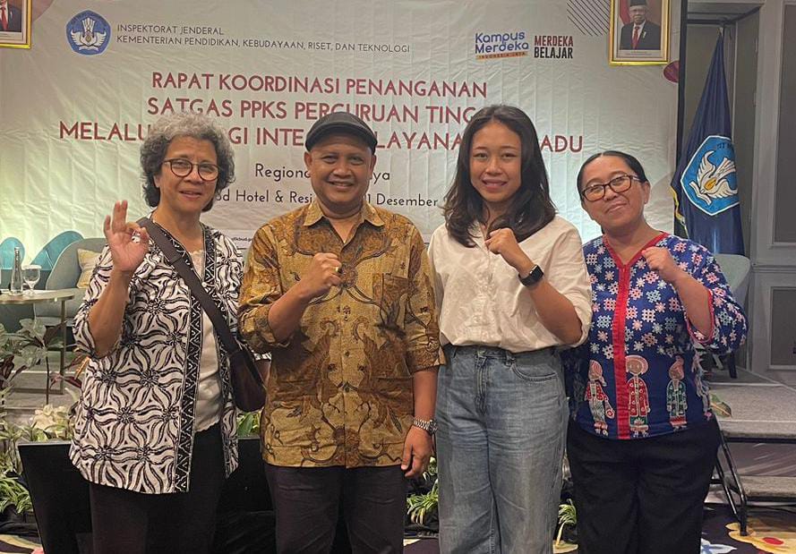 Kemendikbud melalui LLDIKTI Wilayah VII Jawa Timur menunjuk Ubaya sebagai perguruan tinggi swasta yang menjadi koordinator satuan tugas Pencegahan dan Penanganan Kekerasan Seksual (PPKS) untuk wilayah Jatim. Foto: Ubaya