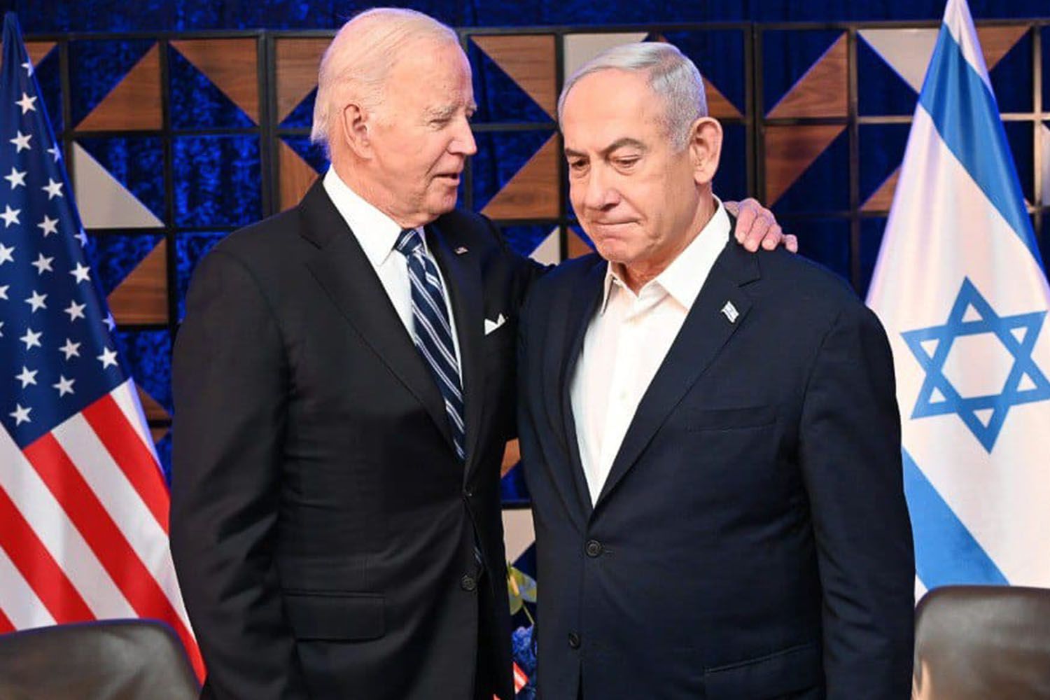 Joe Biden Presiden Amerika Serikat (kiri) bersama Benjamin Netanyahu Perdana Menteri Israel. Foto: Israel GPO