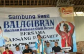 Kaesang Pangarep Ketua Umum Partai Solidaritas Indonesia (PSI) dalam silaturahmi bersama Relawan Bala Gibran di Kota Salatiga, Jawa Tengah, Sabtu (13/1/2024).